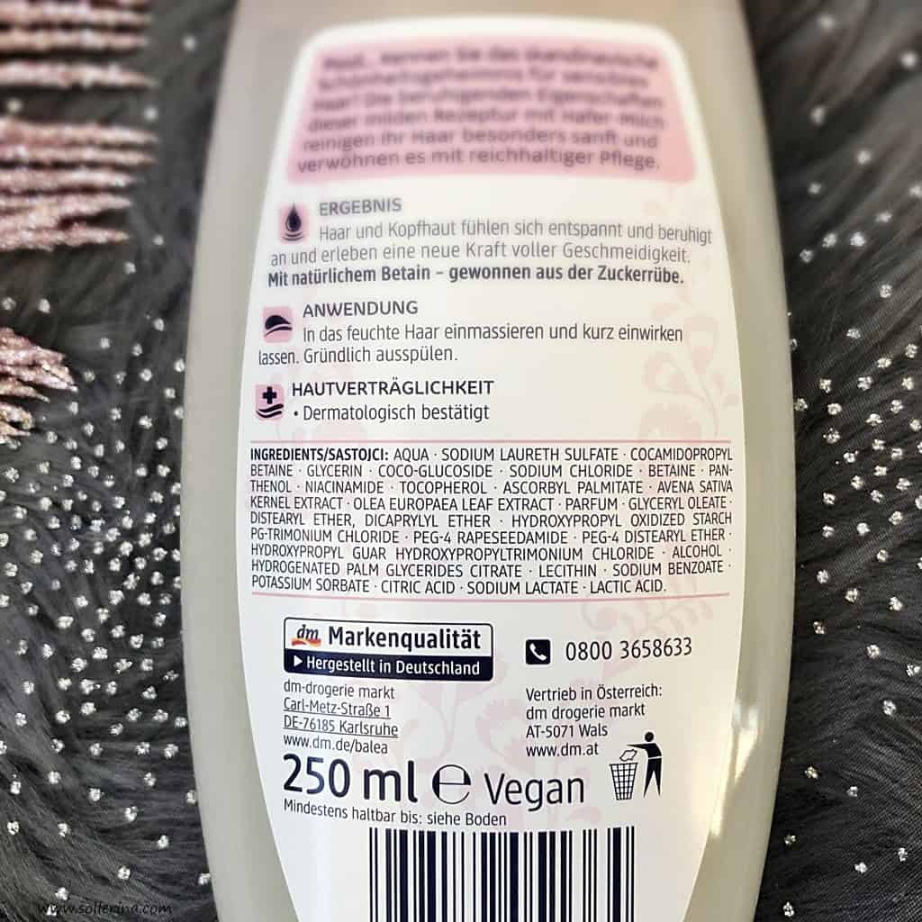 Balea - szampon - skład